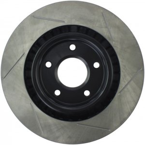 Chevrolet Corvette Brake Rotor (1) - Front Right - Stoptech - Slotted Sport - Black - `05-`13