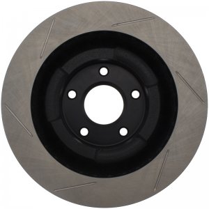 Chevrolet Corvette Brake Rotor (1) - Front Right - Stoptech - Slotted - Black - `06-`10