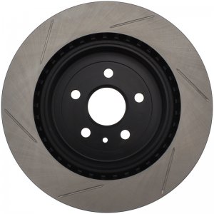 Chevrolet Camaro Brake Rotor (1) - Rear Left - Stoptech - Slotted Sport - Black - `10-`20