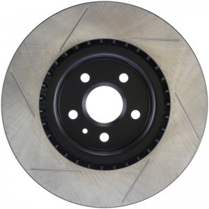 Chevrolet Camaro Brake Rotor (1) - Front Left - Stoptech - Slotted Sport Rotor - Black - `10-`15