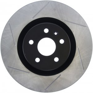 Chevrolet Camaro Brake Rotor (1) - Front Right - Stoptech - Slotted Sport - Black - `10-`15