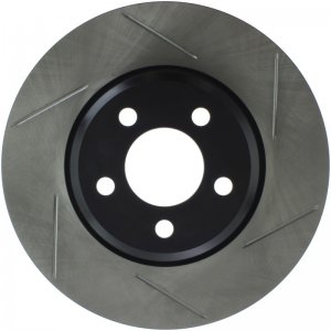 Dodge Challenger Brake Rotor (1) - Front Left - Stoptech - Slotted Sport - Black - `09-`14