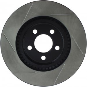 Dodge Charger Brake Rotor (1) - Front Left - Stoptech - Slotted Sport - Black - `06-`15