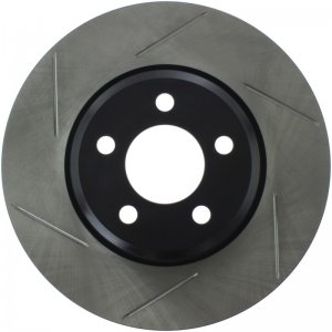 Dodge Challenger Brake Rotor (1) - Front Right - Stoptech - Slotted Sport Rotors - Black - `09-`14
