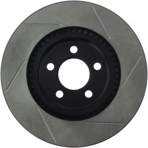 Dodge Charger Brake Rotor (1) - Front Right - Stoptech - Slotted Sport Rotors - Black - `06-`15