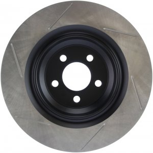 Dodge Challenger Brake Rotor (1) - Rear Left - Stoptech - Slotted Sport - Black - `08-`19