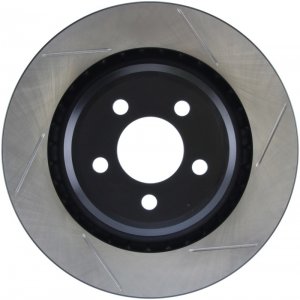 Dodge Challenger Brake Rotor (1) - Rear Left - Stoptech - Slotted Sport - Black - `08-`19