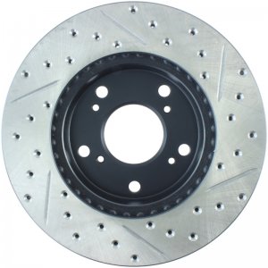 Acura RSX Brake Rotor (1) - Front Right - Stoptech - Slotted & Drilled - `02-`06
