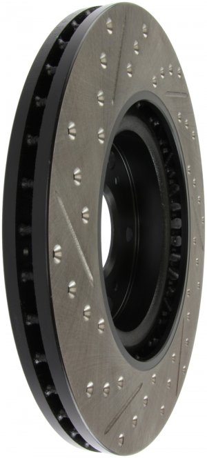 Acura RSX Brake Rotor(s) (1) - Front Left - Stoptech - Slotted & Drilled - Black - `02-`06