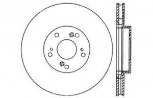 Acura RSX Brake Rotor (1) - Front Right - Stoptech - Slotted & Drilled - `02-`06