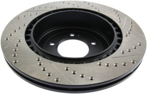 Mitsubishi Lancer Brake Rotor (1) - Rear Right - Stoptech - Slotted & Drilled - `08-`15