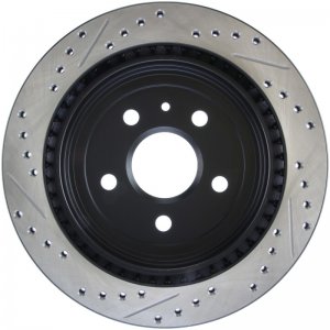 Chevrolet Camaro Brake Rotor(s) (1) - Rear Left - Stoptech - Drilled/Slotted - Black - `10-`15