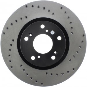 Acura RSX Brake Rotor (1) - Front Left - Stoptech - Drilled Sport - Black - `02-`06