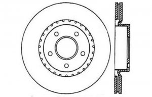 Nissan 350Z Brake Rotor (1) - Front Right - Stoptech - Drilled - Black - `03-`05