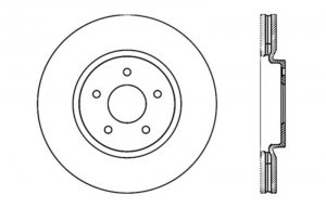 Nissan 350Z Brake Rotor (1) - Front Right - Stoptech - Sport Cryo Drilled - Black - 2009