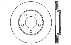 Ford Mustang Brake Rotor (1) - Rear Left - Stoptech - Cross Drilled - Black E-Coated - `05-`10