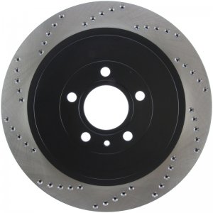 Ford Mustang Brake Rotor (1) - Rear Right - Stoptech - Drilled Sport Rotor - Black - `13-`14
