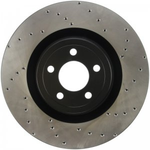 Ford Mustang Brake Rotor (1) - Front Left - Stoptech - Drilled Sport Rotor - Black - `15-`20