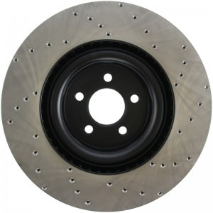 Ford Mustang Brake Rotor (1) - Front Right - Stoptech - Sport Cross Drilled - Black - `15-`20