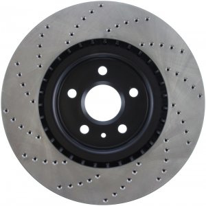 Chevrolet Camaro Brake Rotor (1) - Front Left - Stoptech - Drilled Sport - Black - `10-`15