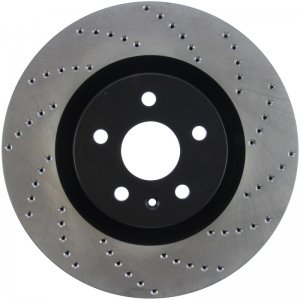 Chevrolet Camaro Brake Rotor (1) - Front Left - Stoptech - Drilled Sport - Black - `10-`15