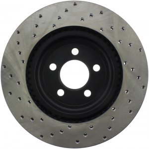 Dodge Challenger Brake Rotor (1) - Front Left - Stoptech - Drilled Sport - Black - `09-`17
