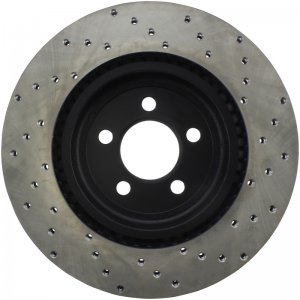 Dodge Challenger Brake Rotor (1) - Front Right - Stoptech - Drilled Sport Rotors - Black - `09-`17