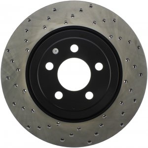 Dodge Challenger Brake Rotor (1) - Front Right - Stoptech - Drilled Sport Rotors - Black - `09-`17