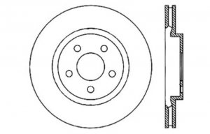 Dodge Challenger Brake Rotor (1) - Rear Right - Stoptech - Drilled Sport - Black E-Coated - `09-`16