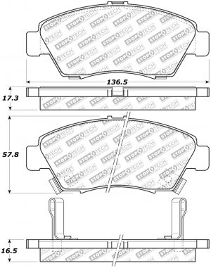 Acura RSX Brake Pads - Rear - Stoptech - Street Select - `02-`06