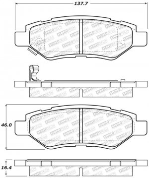 Chevrolet Camaro Brake Pads - Rear - Stoptech - Street Select - `10-`15