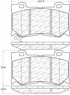 Nissan 350Z Brake Pads - Front - Stoptech - Street Select - 2009