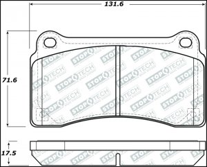 Nissan GT-R Brake Pads - Rear - Stoptech - Street Select - `09-`18