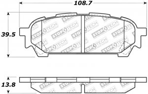 Subaru Forester Brake Pads - Rear - Stoptech - Street - `04-`08