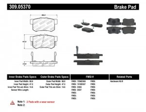 Acura RSX Brake Pads - Rear - Stoptech - Sport - `02-`06