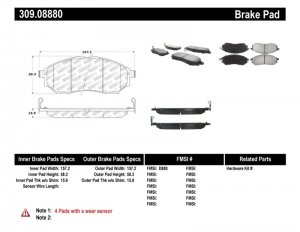 Nissan 350Z Brake Pads - Front - Stoptech - Sport - `06-`09