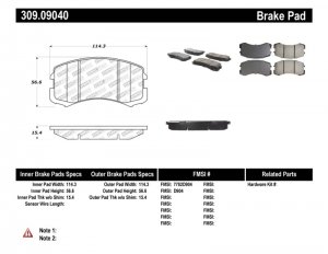 Mitsubishi Lancer Brake Pads - Stoptech - Sport - `02-`07
