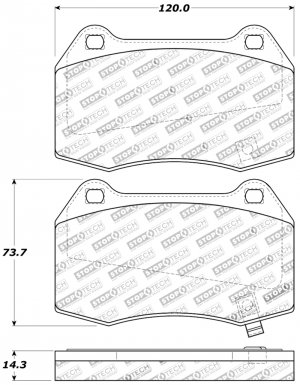 Nissan 350Z Brake Pads - Front - Stoptech - Sport - `03-`08