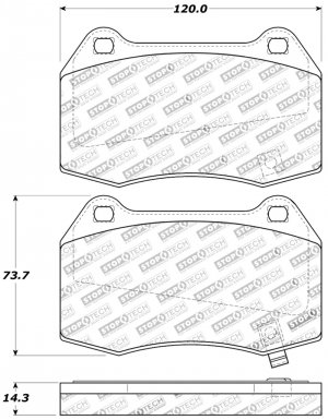 Nissan 350Z Brake Pads - Front - Stoptech - Sport - `03-`08