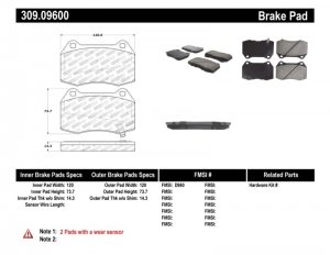 Nissan 350Z Brake Pads - Front - Stoptech - Sport - `03-`08