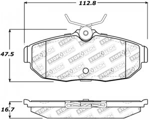 Ford Mustang Brake Pads - Rear - Stoptech - Sport - `05-`11