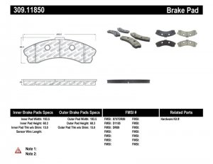 Chevrolet Corvette Z06 Brake Pads - Performance - Front - Stoptech - Sport Brake Pads with Shims - `06-`09