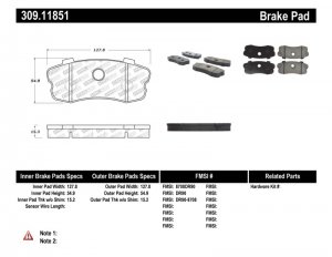 Chevrolet Corvette Z06 Brake Pads - Rear - Stoptech - Sport - `06-`09