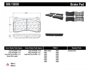 Nissan GT-R Brake Pads - Stoptech - Performance - `09-`18