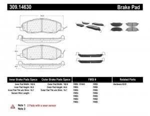 Ford Mustang Brake Pads - Stoptech - Performance, Sport - `11-`14