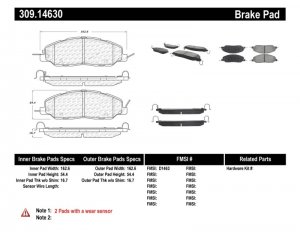 Ford Mustang Brake Pads - Stoptech - Performance, Sport - `11-`14