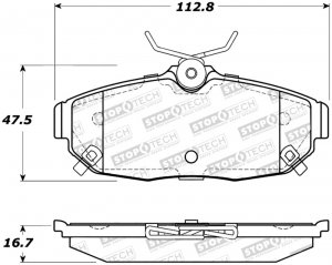 Ford Mustang Brake Pads - Rear - Stoptech - Sport with Shims and Hardware - `12-`14