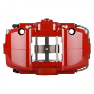 Nissan 350Z Brake Kit - Rear - Stoptech - Slotted Two-Piece Rotors + Street Performance Pads + ST-22 Calipers - Red - `03-`05