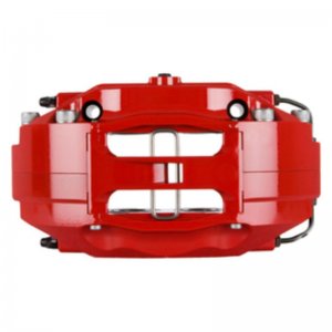 Nissan 350Z Brake Kit - Front - Stoptech - Slotted 332x32 Rotors + Street Performance Pads + ST-40 Calipers - Red - `06-`08