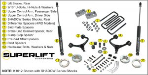 Toyota Tacoma Suspension Lift Kit - Superlift - 3in Lift Kit w/ Superlift Shocks - `05-`23